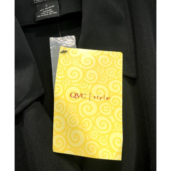 Pamela Dennis PCG Womens Black Long Sleeve Wrap Dress Size L -NWT - Picture 6 of 6